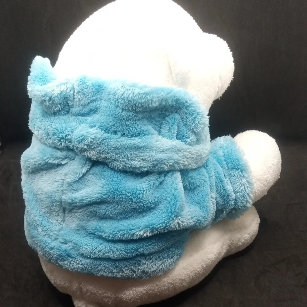 Bath & Body Works White and Blue Plush Stuffed Animal